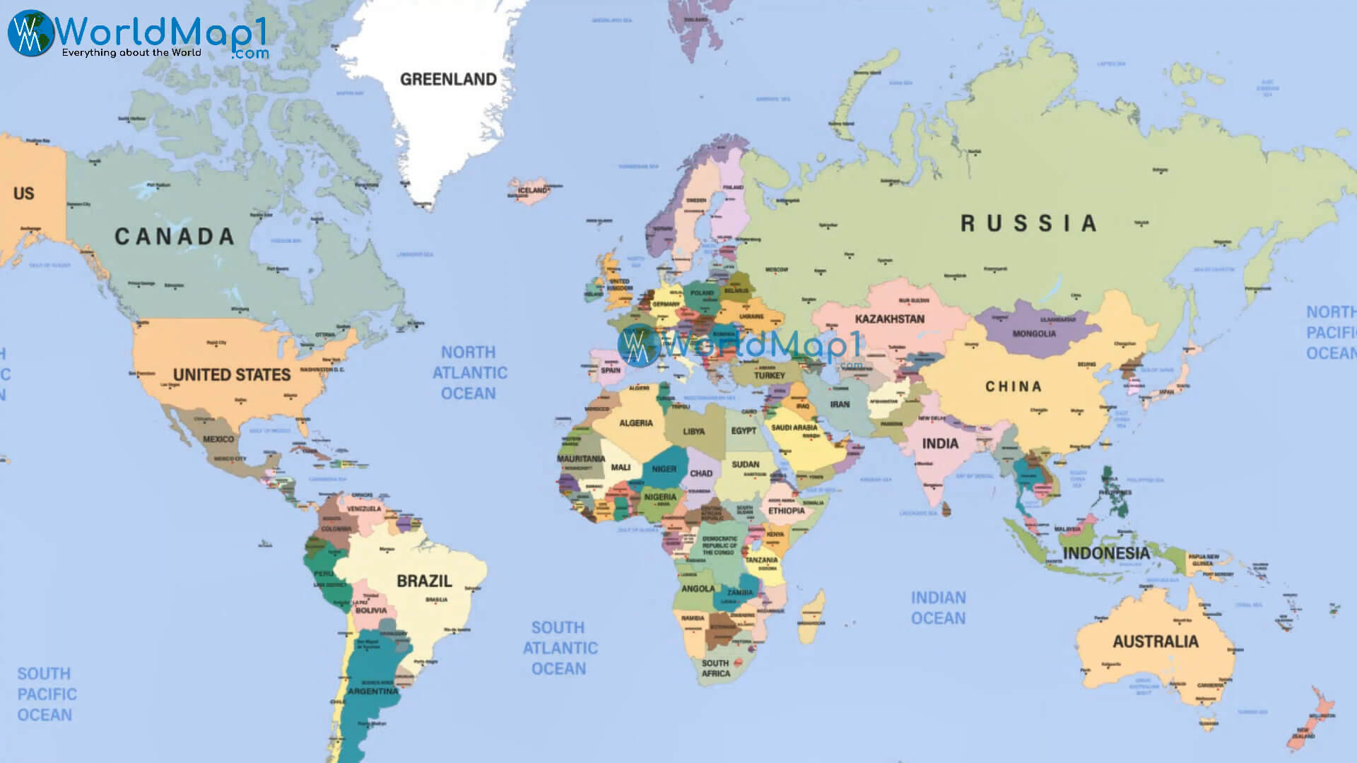Karte der internationalen Grenzen der Weltländer